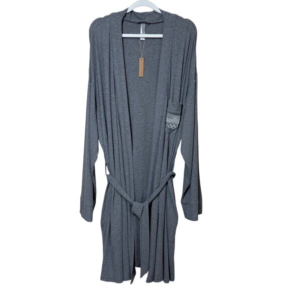 SKIMS Soft Lounge Robe Team USA Heather Gray 4X - Picture 1 of 12